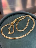 18KT Goud - 130.34 Gram - Ketting - Armband - CUBAN - Heren, Ophalen, Nieuw, Goud