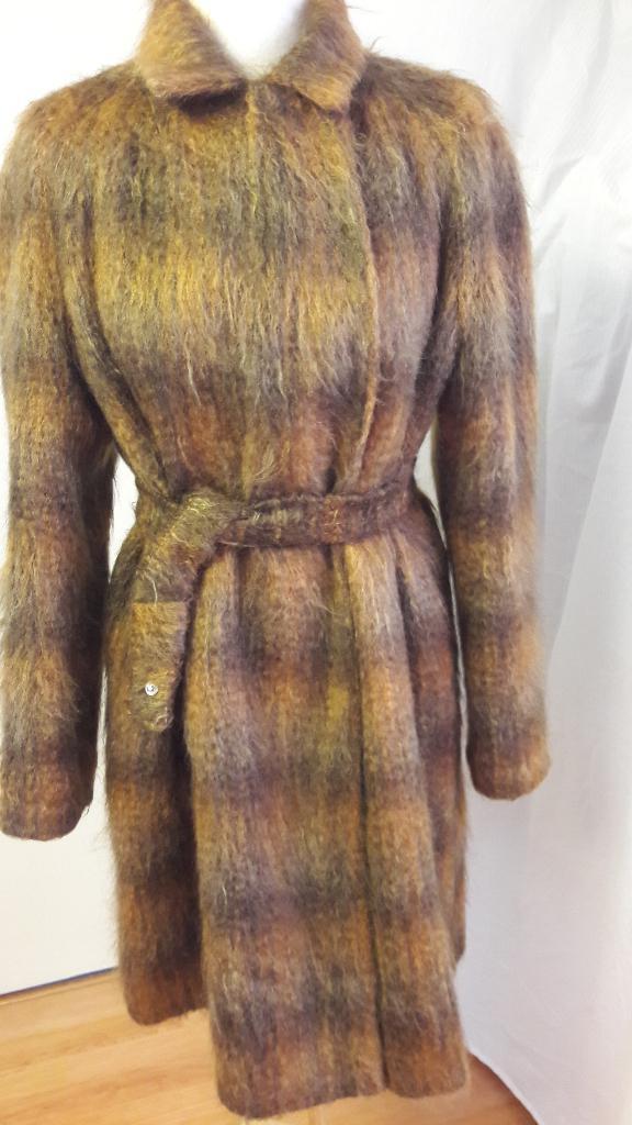 koninklijke mohair jas Patrick Gerard, Kleding | Dames, Jassen | Winter, Zo goed als nieuw, Maat 38/40 (M), Bruin, Ophalen of Verzenden