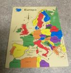 Houten puzzel - Europa legpuzzel, Ophalen of Verzenden, Meer dan 50 stukjes, Zo goed als nieuw, Van hout