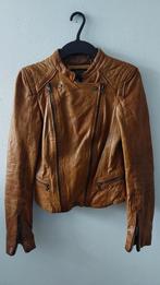 Zara cognac Trafaluc biker jacket S, Kleding | Dames, Jassen | Zomer, Zara, Gedragen, Maat 38/40 (M), Ophalen of Verzenden