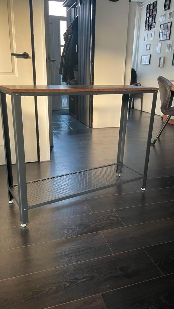 Industriële Sidetable met Opbergplank, Huis en Inrichting, Tafels | Sidetables, Zo goed als nieuw, 25 tot 50 cm, 50 tot 100 cm