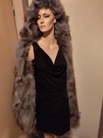 Grijze prachtige bontjas PARKA+ fox voering en capuchon S, Ophalen of Verzenden, Zo goed als nieuw, Maat 38/40 (M), Grijs