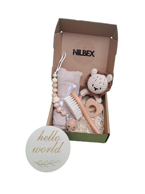 NILBEX Deluxe Kraamcadeau - Leeuwtje – 6-delig, Kinderen en Baby's, Kraamcadeaus en Geboorteborden, Verzenden