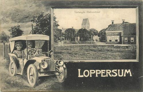 (378-343-029) Loppersum Verlengde Stationstraat, Verzamelen, Ansichtkaarten | Nederland, Groningen, Verzenden