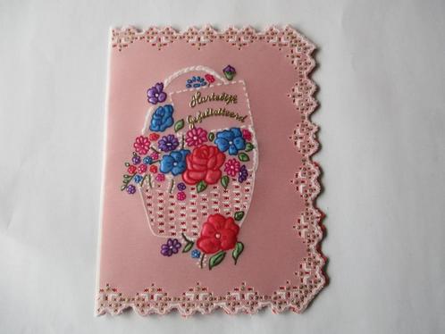 nr 39 pergamano felicitatie kaart, Hobby en Vrije tijd, Kaarten | Zelfgemaakt, Nieuw, Overige thema's, Ophalen of Verzenden