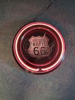 Route 66 Neon Wandklok - Vintage Stijl, Huis en Inrichting, Ophalen of Verzenden, Gebruikt, Analoog, Wandklok