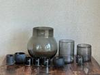 Dutz Vaas en Windlichten Set, Zwart, Ophalen of Verzenden, Minder dan 50 cm, Glas