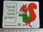 sticker houd ons land groen staatsbosbeheer sbb logo, Verzamelen, Verzenden, Zo goed als nieuw, Bedrijf of Vereniging