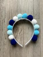 Haarband pompom blauwe kleurtjes/wit, Ophalen of Verzenden, Nieuw