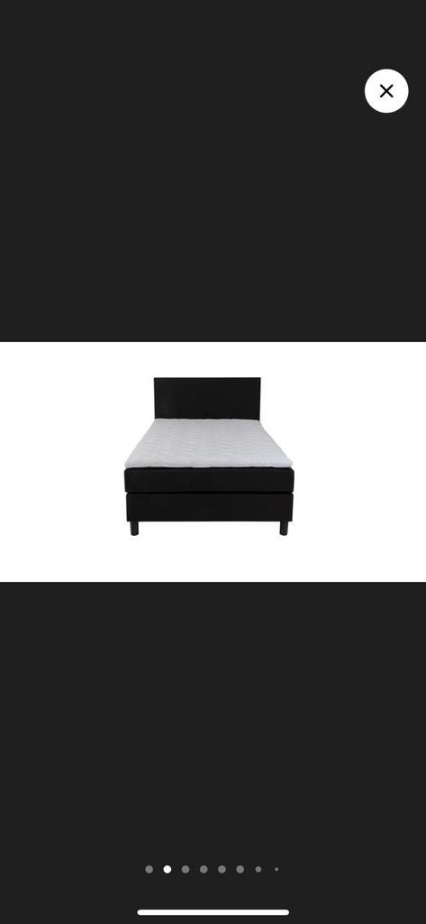 Boxspring Box Owen, Huis en Inrichting, Slaapkamer | Boxsprings, Zo goed als nieuw, 120 cm, 200 cm, Eenpersoons, Zwart, Ophalen