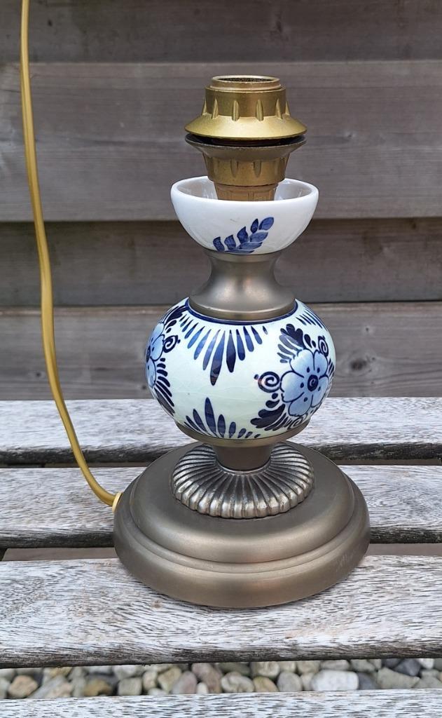 Prachtig Delfts blauw tafel lampje., Antiek en Kunst, Curiosa en Brocante, Ophalen of Verzenden