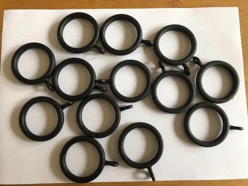Gordijnringen zwart roedering ring 4 - 5,2 cm - NIEUW, Huis en Inrichting, Stoffering | Gordijnen en Lamellen, Nieuw, Zwart, Ophalen of Verzenden