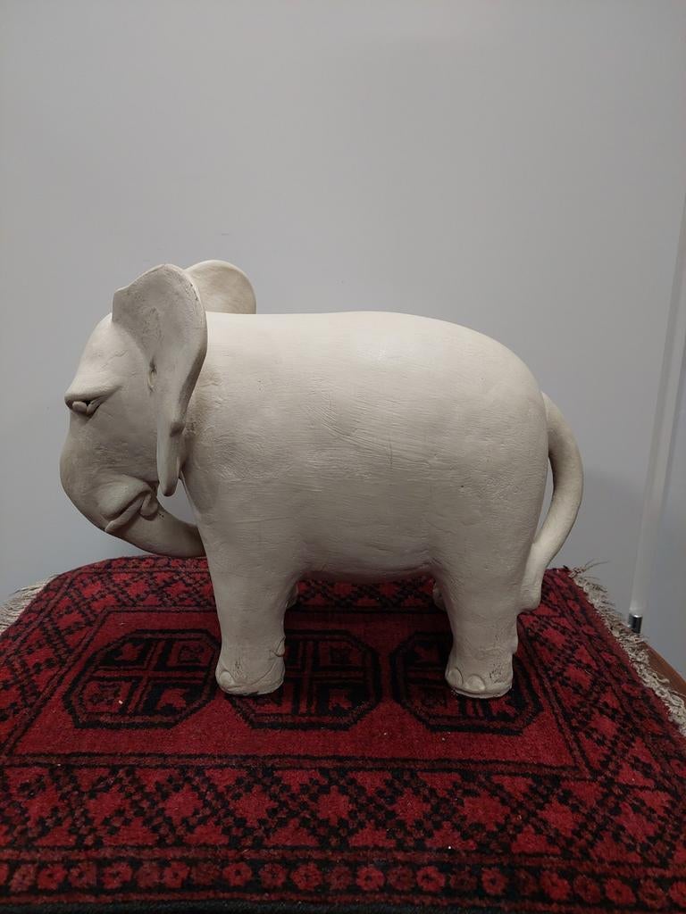 Handgemaakte olifant / beeld , uniek en decoratief., Handgemaakt, Natuurlijk materiaal, Ophalen of Verzenden, Zoogdier
