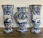 Antiek set van 3 vazen Delft Regout, 1860–1880, Ophalen of Verzenden