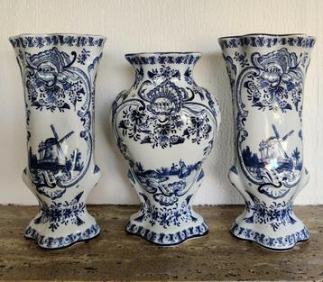 
Antiek set van 3 vazen Delft Regout, 1860–1880
 beschikbaar voor biedingen