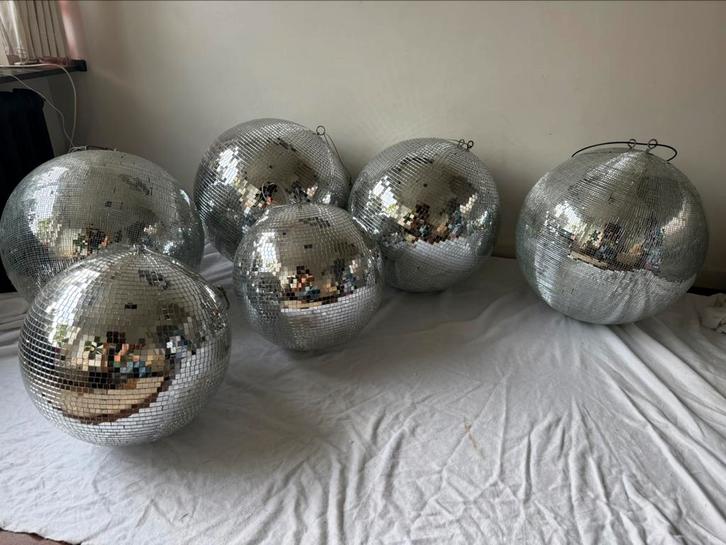 Set van 6 Showtec/Eurolite Discoballen met 5 motoren, Muziek en Instrumenten, Licht en Laser, Gebruikt, Discobol, Ophalen