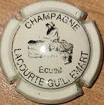 Champagnecapsule LACOURTE-GUILLEMART donker crème nr.09, Verzamelen, Wijnen, Frankrijk, Ophalen of Verzenden, Champagne, Zo goed als nieuw