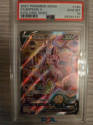 Pokemon slab psa 10 espeon beschikbaar voor biedingen