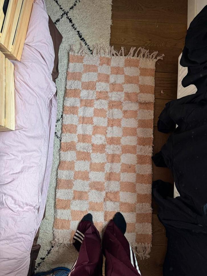 2x Geblokte Karwei kwantum Kleedjes - 60x120 cm, Huis en Inrichting, Stoffering | Tapijten en Kleden, Gebruikt, 50 tot 100 cm