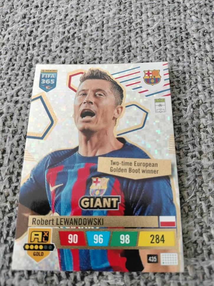 Lewandowski Giant Kaart - Panini Adrenalyn XL FIFA 365 nr435, Hobby en Vrije tijd, Stickers en Plaatjes, Zo goed als nieuw, Plaatje
