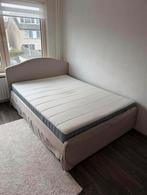 IKEA RANEMFJÄLL bed – stof, beige, Huis en Inrichting, Slaapkamer | Boxsprings, Ophalen, Tweepersoons, 140 cm, Zo goed als nieuw
