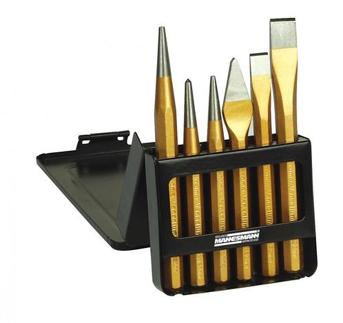 OP=OP: Doorslagen-Beitelset in metalen box (65405), Doe-het-zelf en Verbouw, Gereedschap | Handgereedschap, Nieuw, Ophalen of Verzenden