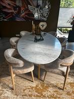 Marmeren eettafel table du sud, Huis en Inrichting, Ophalen, Zo goed als nieuw, Vijf personen of meer
