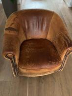 Leren stoel, Huis en Inrichting, Fauteuils, Ophalen, Gebruikt, Klassiek, 75 tot 100 cm