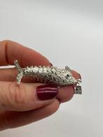 A794 Prachtige zilveren hanger vis, Sieraden, Tassen en Uiterlijk, Antieke sieraden, Ophalen of Verzenden, Zilver, Hanger