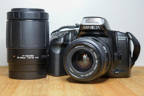 Minolta DYNAX 300si met Minolta 35-70mm en Tamron 80-210mm, Audio, Tv en Foto, Fotocamera's Analoog, Gebruikt, Spiegelreflex, Minolta