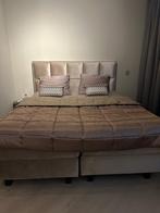Boxspring Eric kuster stijl, Huis en Inrichting, Ophalen, Beige, Tweepersoons, Zo goed als nieuw