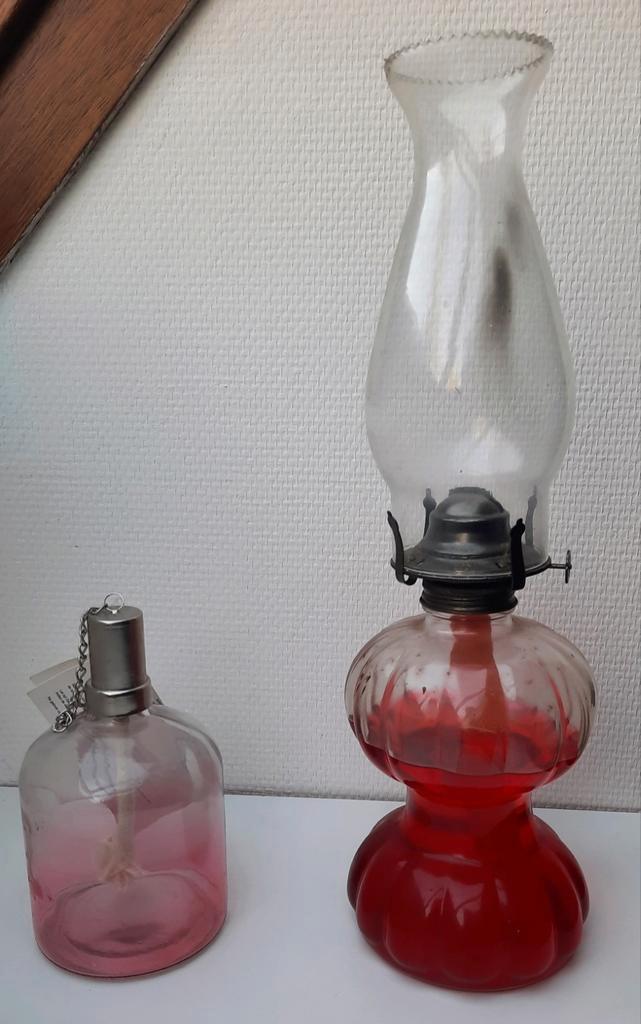 Olielamp, 2 soorten, vanaf 5 euro, Antiek en Kunst, Antiek | Lampen, Ophalen