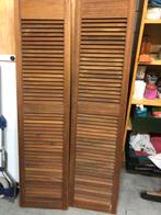 2 Louvredeuren, hardhout, 38 x 153 cm, nieuw, niet gebruikt, Huis en Inrichting, Woonaccessoires | Kamerschermen, Ophalen, Zo goed als nieuw