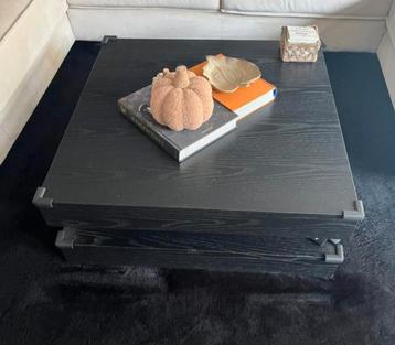Zwarte Blackwood Salontafel - 90x90 cm beschikbaar voor biedingen