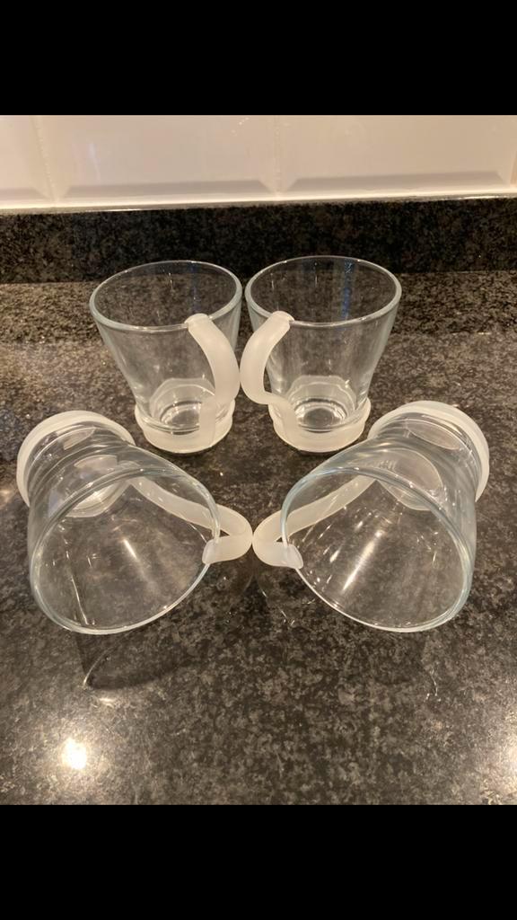 4x VITROSAX THEEGLAZEN - ITALIAANS DESIGN, Verzamelen, Glas en Borrelglaasjes, Zo goed als nieuw, Overige typen, Ophalen of Verzenden