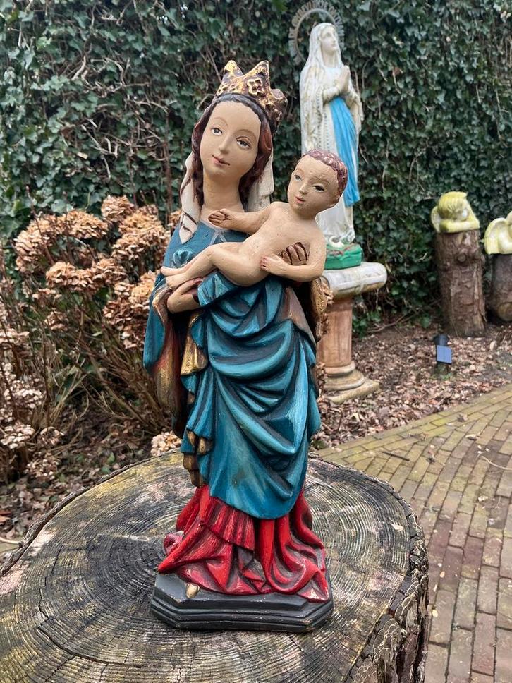 Mooi Mariabeeld ❤️ Maria met Kindje, Antiek en Kunst, Antiek | Religie, Ophalen of Verzenden