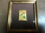 2 met bladgoud schilderijtjes, Ophalen of Verzenden, Zo goed als nieuw, Hout, Minder dan 50 cm