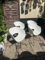Design  kuipstoel wit 4 stuks, Tijdloos design, Gebruikt, Wit, Ophalen of Verzenden