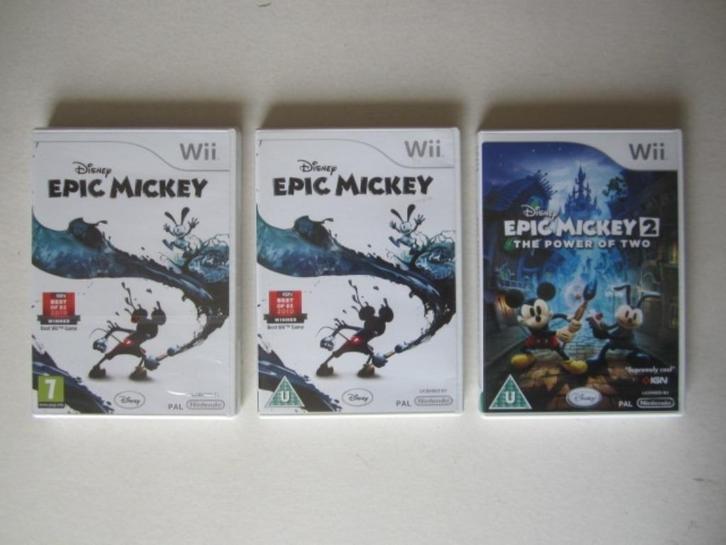 Epic Mickey Mouse 1 of 2 Nintendo Wii, Spelcomputers en Games, Games | Nintendo Wii, Nieuw, Platform, 1 speler, Vanaf 7 jaar, Ophalen of Verzenden