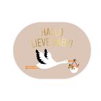 Stickers hallo lieve baby - 10 stuks, Diversen, Cadeaupapier, Ophalen of Verzenden, Nieuw