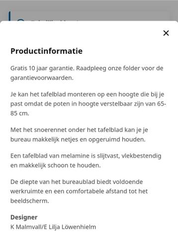 Ikea bekant bureau met stoel - afbeelding 4
