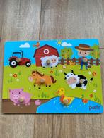 Houten Puzzel Boerderij Dieren, 2 tot 4 jaar, 10 tot 50 stukjes, Ophalen of Verzenden, Zo goed als nieuw