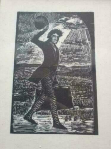 Houtsnede poul christensen voor hc anderson, Antiek en Kunst, Kunst | Etsen en Gravures, Ophalen