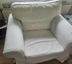 Ikea Ektorp set in witte stof, Ophalen, 125 cm of meer, Vierkant, Zo goed als nieuw