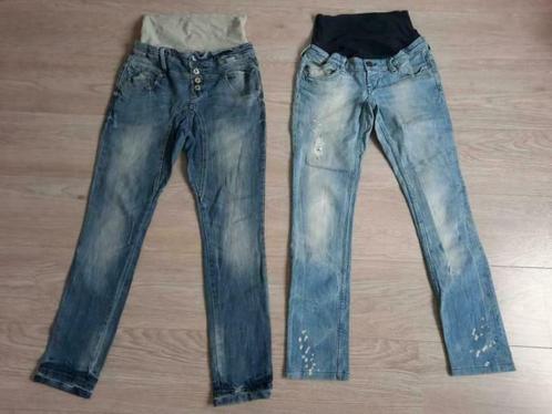 Mamalicious 2x Stoere Blauwe Positiejeans Maat XS/S, Kleding | Dames, Positiekleding, Gedragen, Broek of Spijkerbroek, Maat 34 (XS) of kleiner