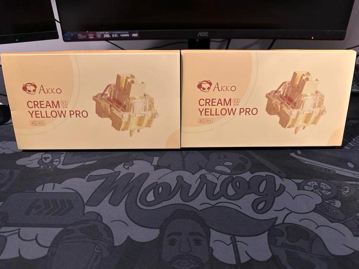 2x Akko Cream V3 Yellow Pro Switches - Nieuw!, Computers en Software, Toetsenborden, Nieuw, Qwerty, Draadloos, Gaming toetsenbord