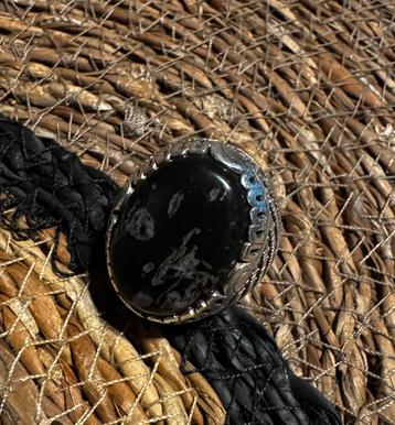 Antiek zilveren ring van JalanJalan met Jaspis steen 60/19 beschikbaar voor biedingen