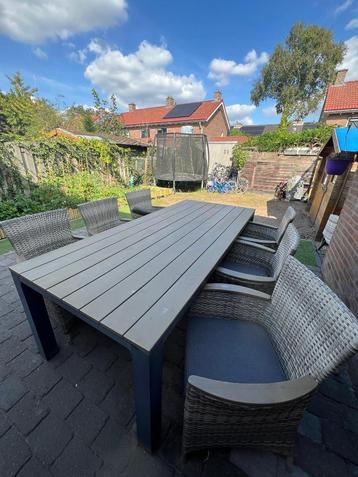 tuintafel 220x100 vintage antiek grijs beschikbaar voor biedingen