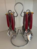 WMF Alessi bestekset met houder serie King Kong, Huis en Inrichting, Ophalen of Verzenden, Gebruikt, Rvs of Chroom, Bestekset