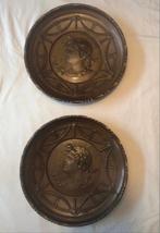 twee antieke Art Nouveau decoratieve koperen schalen, Antiek en Kunst, Antiek | Koper en Brons, Verzenden